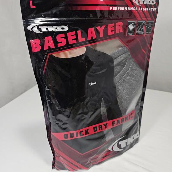 TKO Other - TKO BASELAYER Thermal Top Large Performance Moisture Wicking Gray Nwt